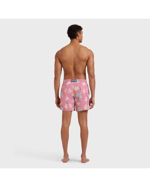 Vilebrequin Red Swim Shorts Tortues Multicolores for men