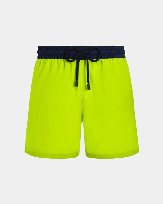Vilebrequin Yellow Ultrafine Wool Swim Shorts Super 120's for men