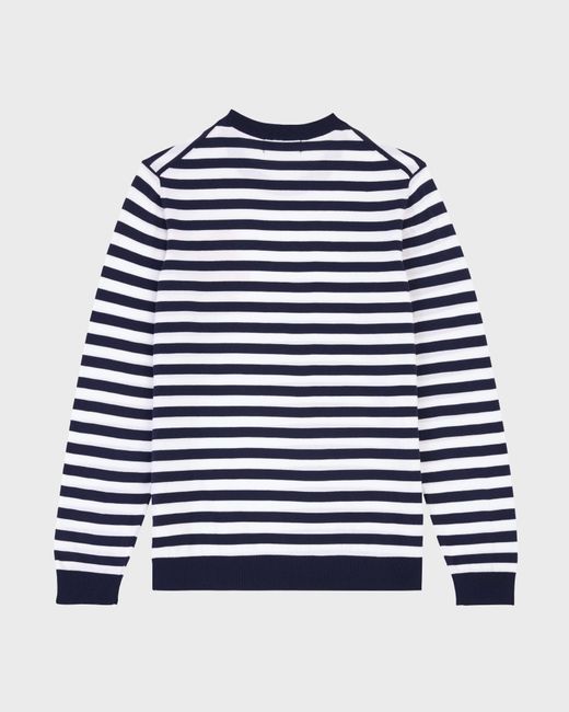 Vilebrequin Red Crewneck Striped Cotton Sweater for men