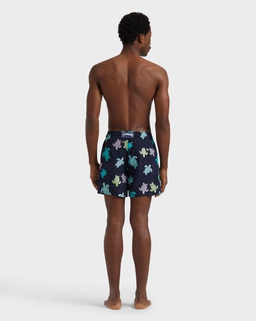 Vilebrequin Blue Swim Shorts Embroidered Tortue Multicolore for men