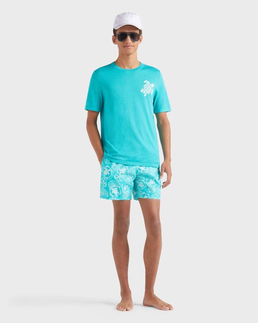 Vilebrequin Blue Swim Trunks Oursins Bicolores for men