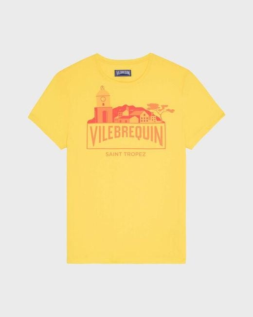 Vilebrequin Yellow Organic Cotton T-Shirt City for men