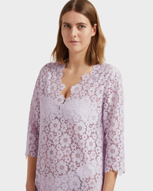 Vilebrequin Pink Guipure Kaftan Flowers Lace