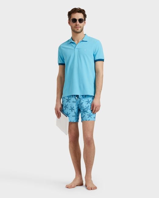 Vilebrequin Swim Shorts Embroidered Starlettes - Limited Edition - Swimwear - Mistral - Blue - Size S for men