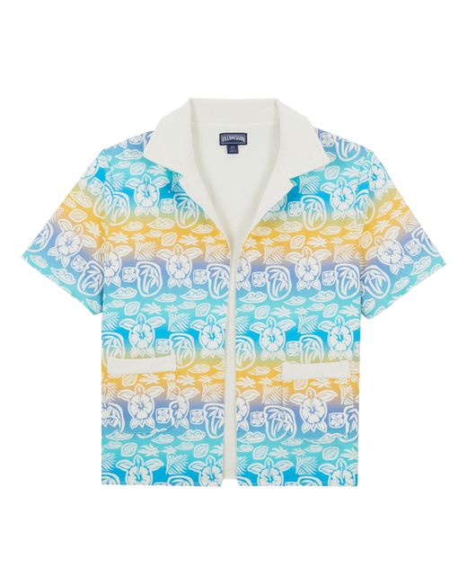 Vilebrequin Tahiti Turtles Bowling-hemd Aus Baumwolle Für Jungen in Blue für Herren