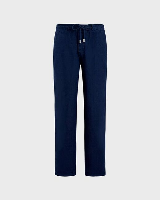Vilebrequin Blue Linen Pants Solid for men