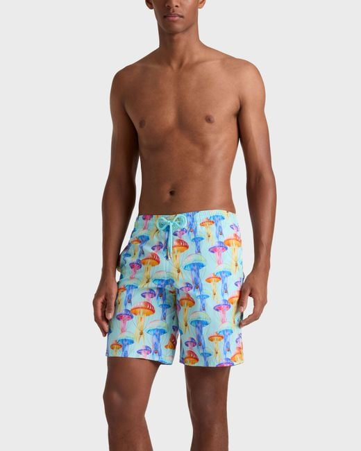 Vilebrequin Blue Long Swim Shorts Medusair for men