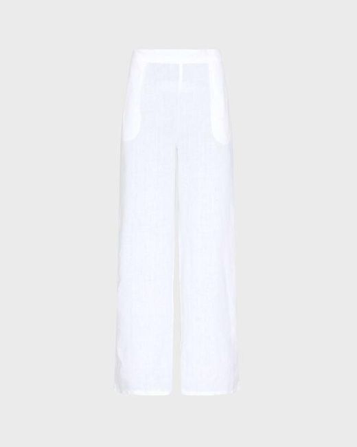 Vilebrequin Linen Comfort Pants Solid - Pant - Louizon - White - Size Xs