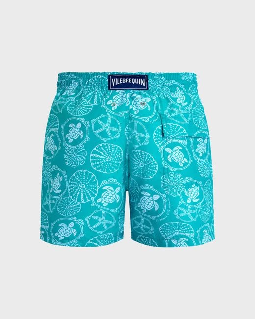 Vilebrequin Blue Swim Trunks Oursins Bicolores for men