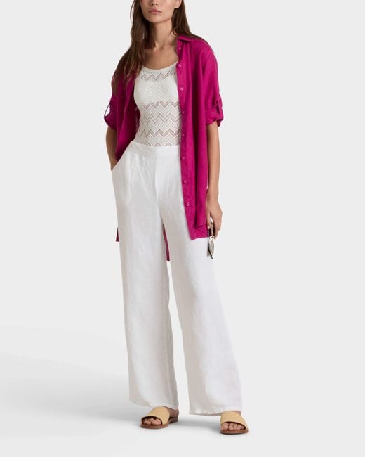 Vilebrequin Pink Linen Shirt Dress Solid