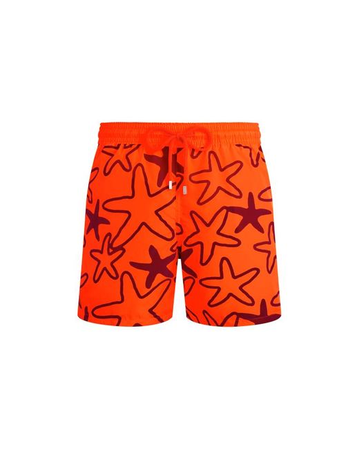 Maillot De Bain Ultra-Léger Et Pliable Homme Imprimé Starlettes Floqué Vilebrequin pour homme en coloris Orange