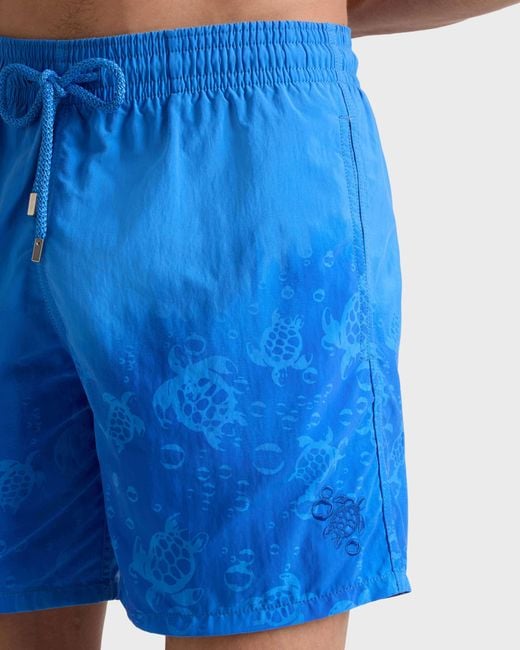 Vilebrequin Blue Swim Shorts Water-Reactive Bubble Turtles 3D for men