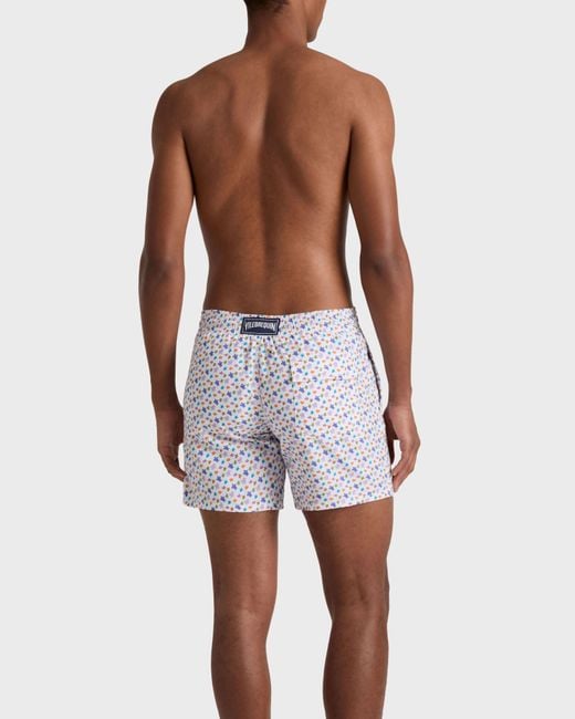 Vilebrequin Blue Swim Trunks Micro Ronde Des Tortues - Swimwear - Moorea - White - Size M for men