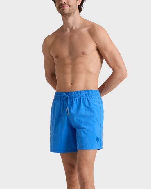 Vilebrequin Blue Swim Shorts Water-Reactive Bubble Turtles 3D for men