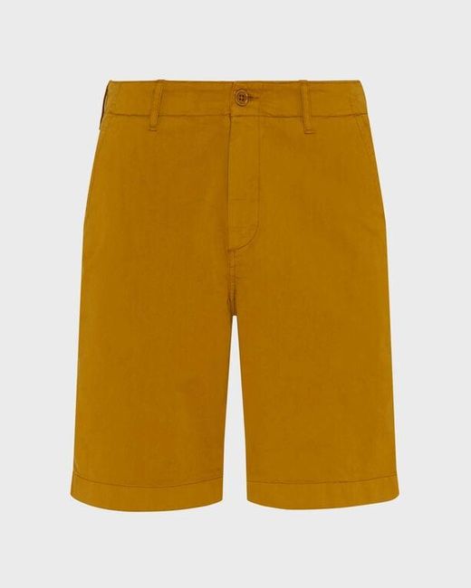 Vilebrequin Yellow Satin Cotton Bermuda Shorts Solid for men