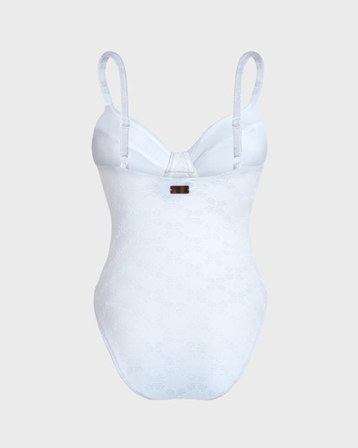 Vilebrequin Underwire One-piece Swimsuit Turtles Monogram - Swimwear - Leonita - White - Size Xs