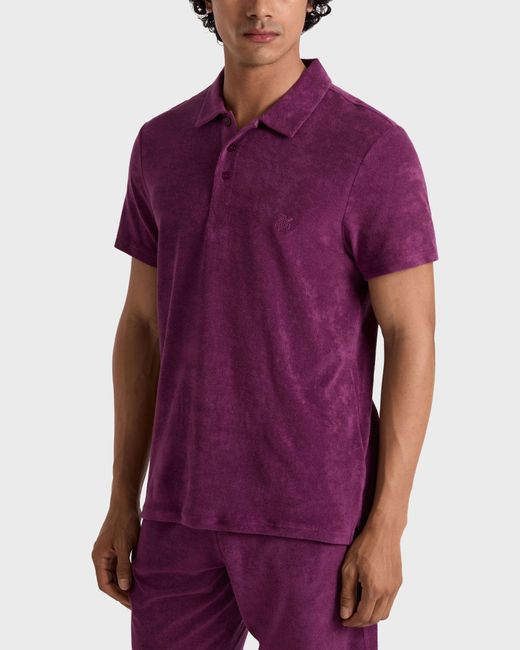 Vilebrequin Purple Terry Polo Shirt Solid for men
