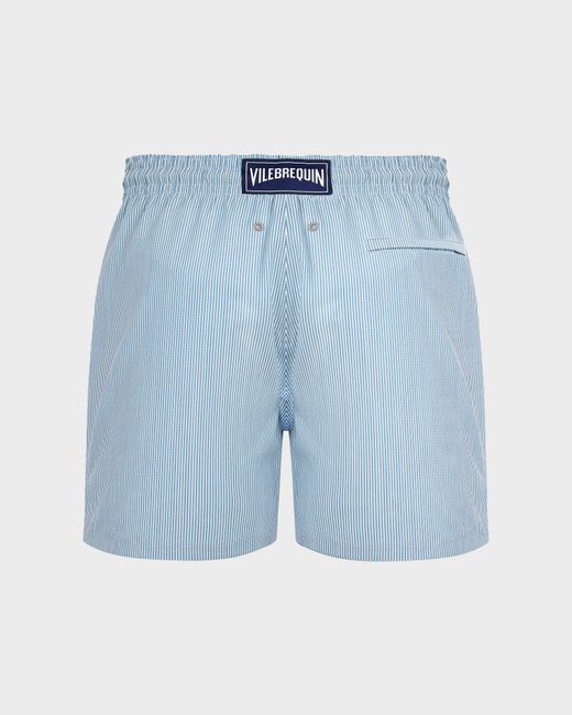 Vilebrequin Ultrafine Wool Swim Shorts Micro Rayures Tailoring - Swimwear - Moopea - Blue - Size M for men