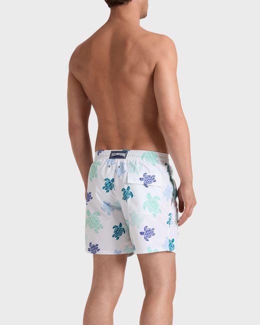 Vilebrequin Blue Swim Trunks Tortues Multicolores - Swimwear - Moorea - White - Size Xs for men