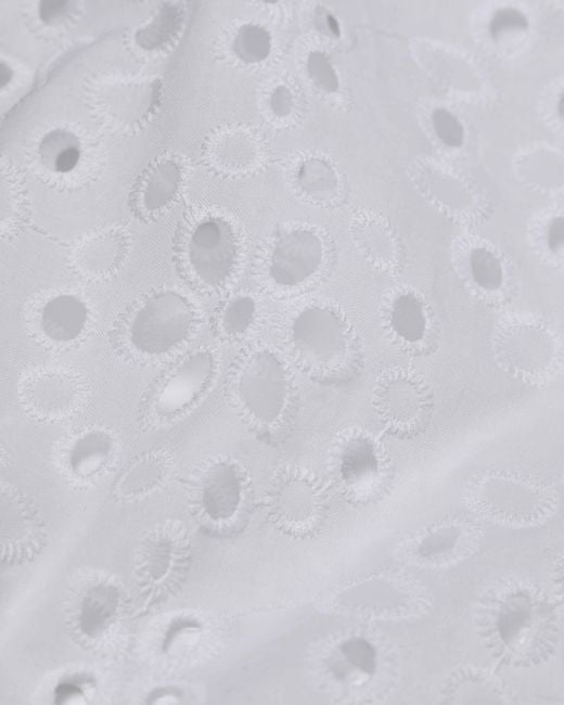 Vilebrequin Floral Broderie Anglaise Cotton Shirt - Shirt - Frankie - White - Size Xs