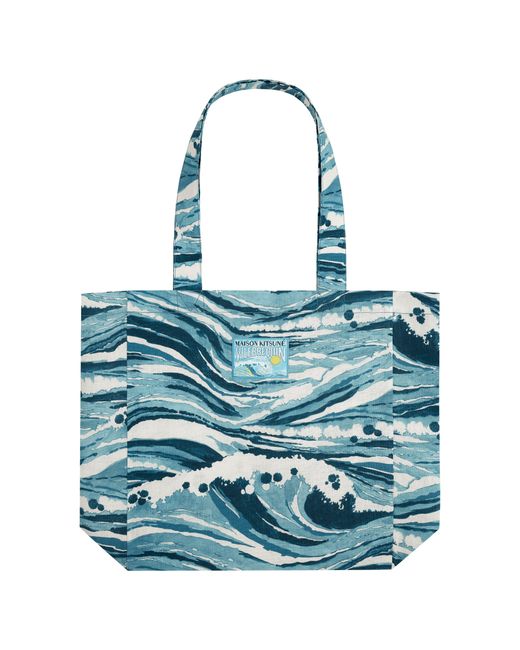 Vilebrequin Blue Cotton Beach Bag Wave