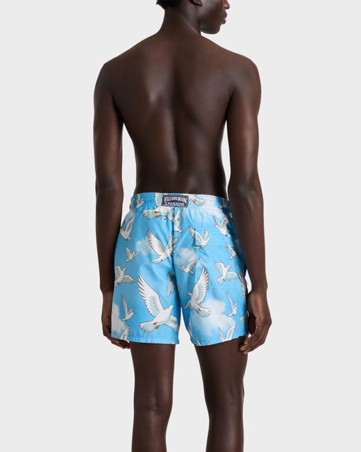 Vilebrequin Swim Trunks Doves - X 3.paradis - Swimwear - Moorea - Blue - Size M for men