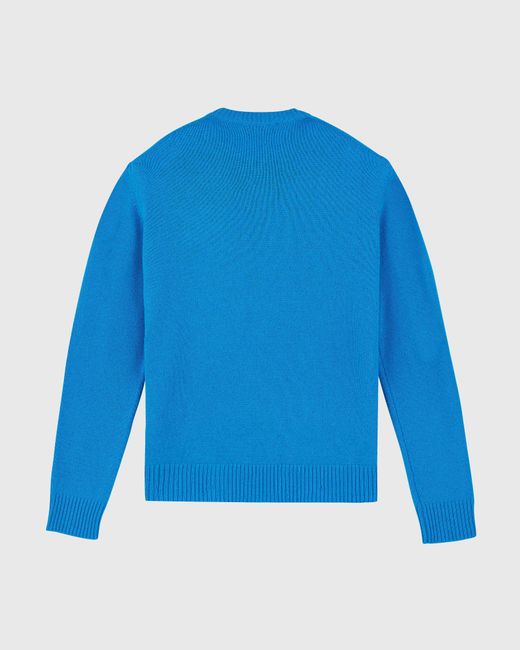 Vilebrequin Blue Crewneck Cotton And Cashmere Sweater Turtle for men