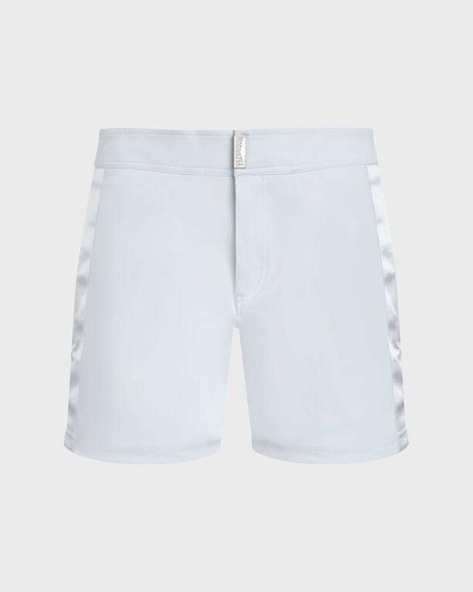 Vilebrequin White Flat Belt Swim Shorts Tailoring for men