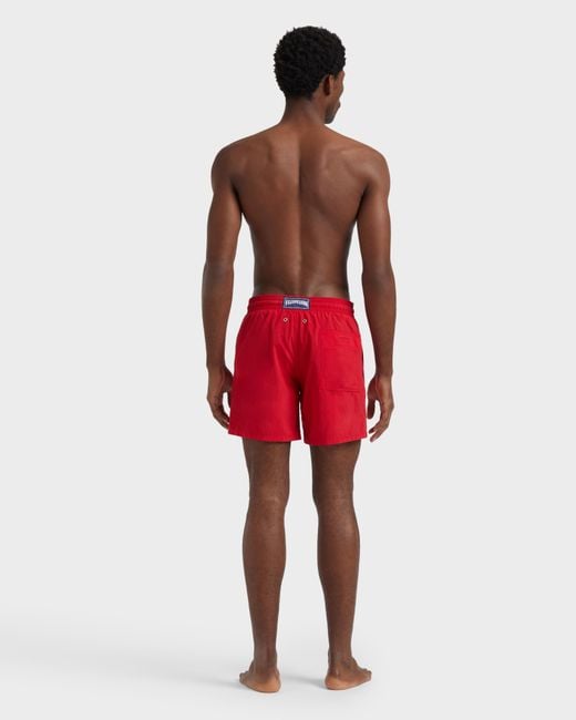 Vilebrequin Swim Shorts Water-reactive Ronde Des Tortues - Swimwear - Moorea - Red - Size Xs for men