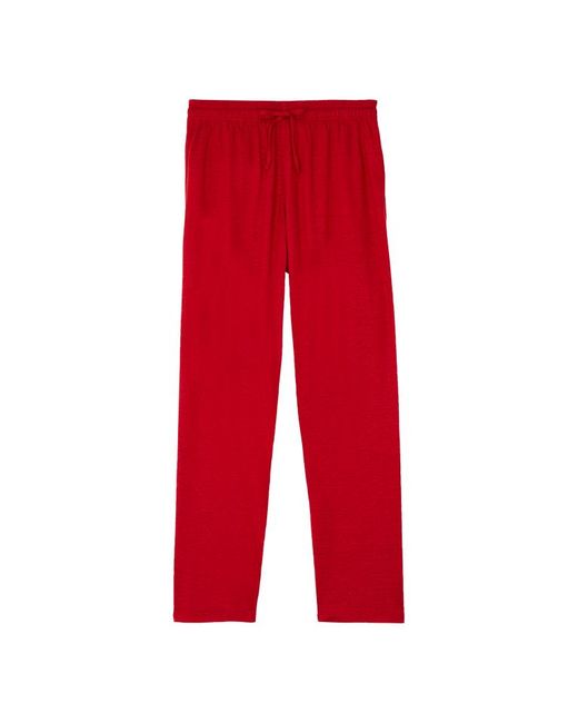 Pantaloni unisex in jersey di lino tinta unita - pantaloni - polide di Vilebrequin in Red