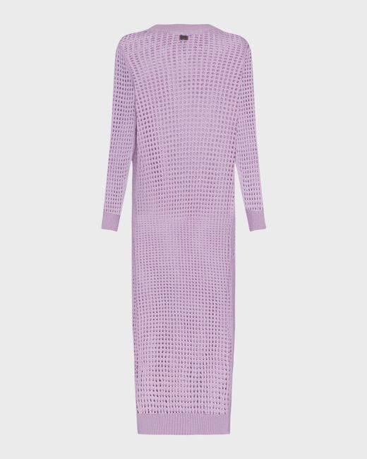Vilebrequin Crochet T-shirt Dress Solid - Dress - Lysia - Purple - Size M