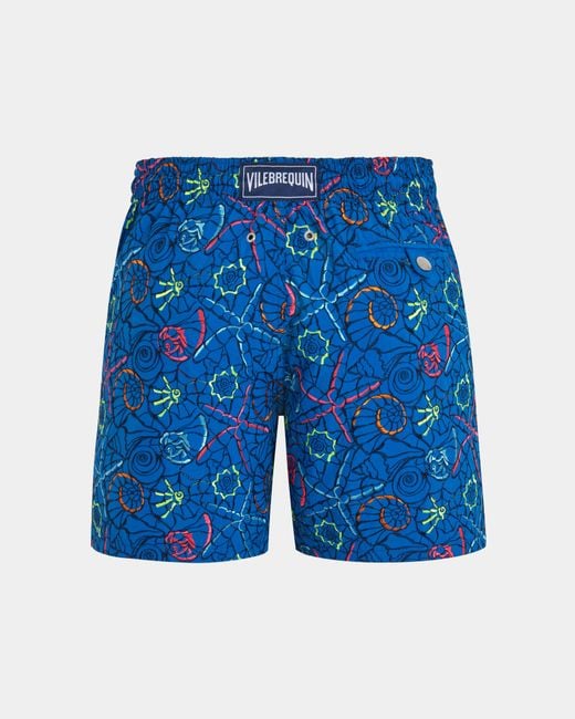 Vilebrequin Blue Swim Shorts Embroidered Noumea Sea for men