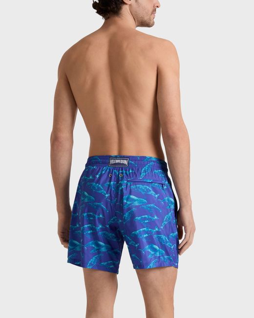 Vilebrequin Ultra-light And Packable Swim Trunks Sparkling Whales - Swimwear - Mahina - Blue - Size M for men