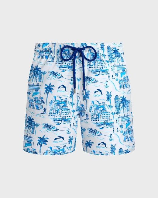Vilebrequin Blue Swim Shorts Cannes for men
