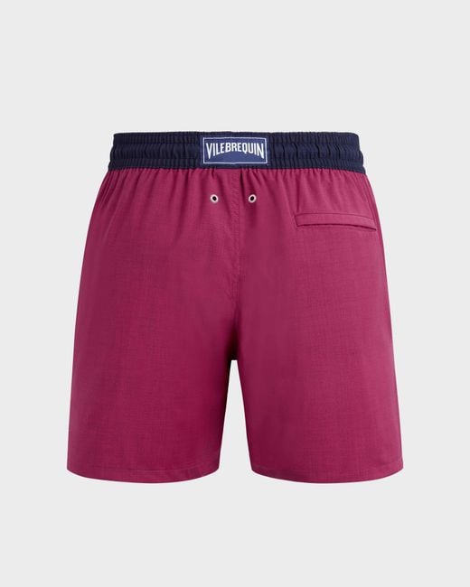 Vilebrequin Red Ultrafine Wool Swim Shorts Super 120's for men