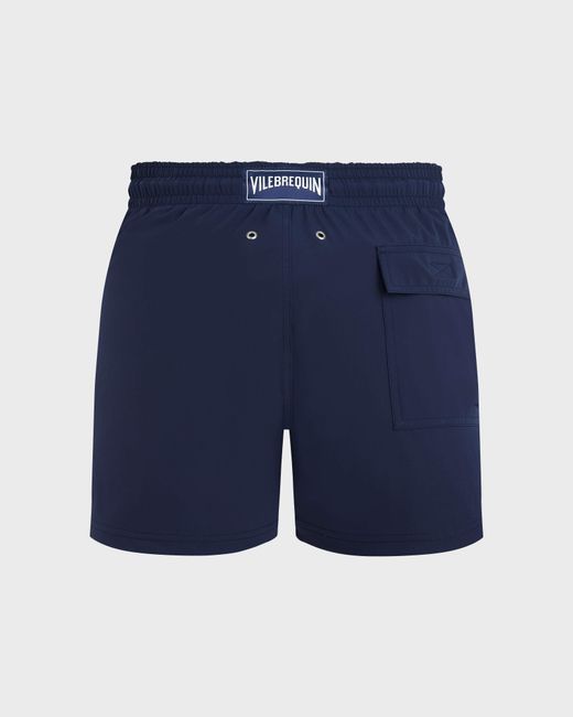 Vilebrequin Blue Stretch Swim Trunks Solid for men