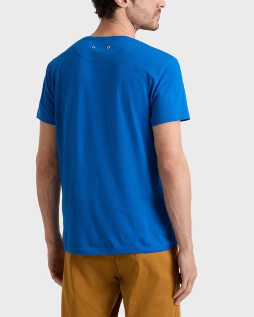 Vilebrequin Blue Organic Cotton T-Shirt Aqua for men