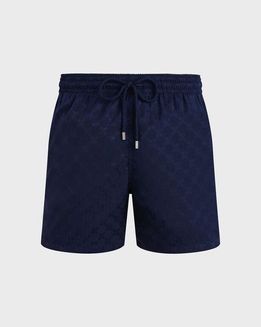 Vilebrequin Blue Swim Shorts Turtle Monogram for men
