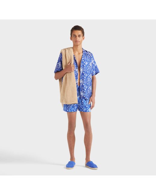 Vilebrequin Blue Stretch Short Swim Shorts X-ray Turtles for men