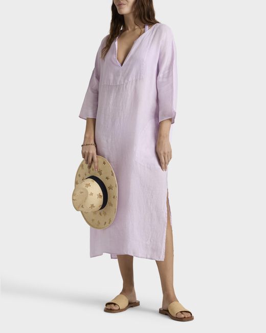 Vilebrequin Pink Linen Kaftan Solid