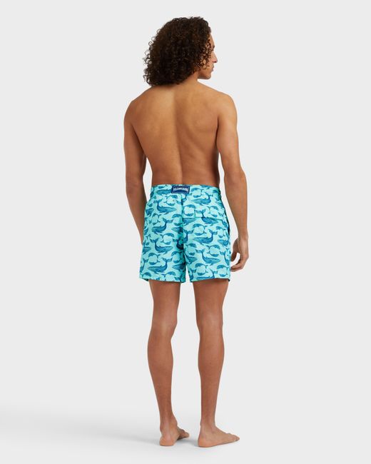 Vilebrequin Blue Swim Shorts Whales for men