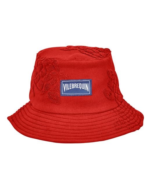 Vilebrequin Red Terry Bucket Hat
