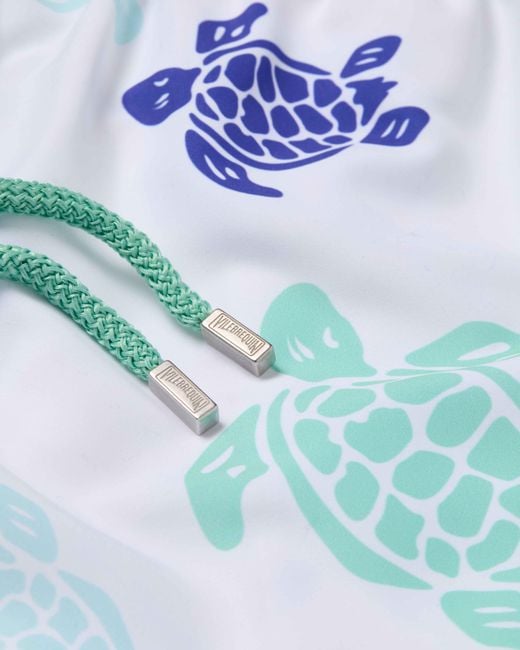 Vilebrequin Blue Swim Trunks Tortues Multicolores - Swimwear - Moorea - White - Size Xs for men