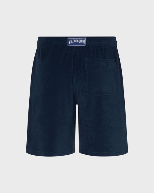 Vilebrequin Blue Terry Bermuda Shorts Solid