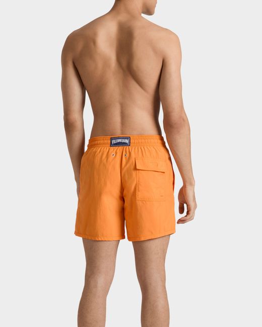 Vilebrequin Orange Swim Shorts Water-Reactive Octopus for men