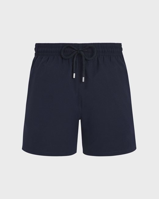 Vilebrequin Blue Micro-Perforated Ultra-Light And Packable Swim Shorts Solid for men