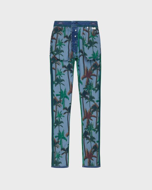 Vilebrequin Blue 5-Pockets Denim Pants Palms Offset for men