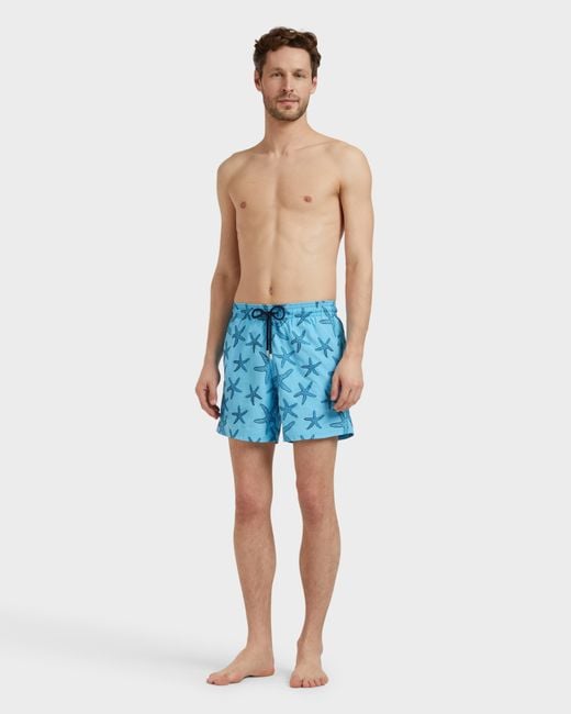 Vilebrequin Swim Shorts Embroidered Starlettes - Limited Edition - Swimwear - Mistral - Blue - Size S for men