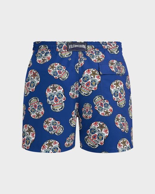 Maillot De Bain Court Stretch Día De Muertos Vilebrequin pour homme en coloris Blue