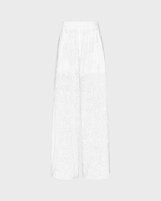 Vilebrequin Viscose Elastic Waist Pants Seashells - Pant - Lacy - White - Size Xs
